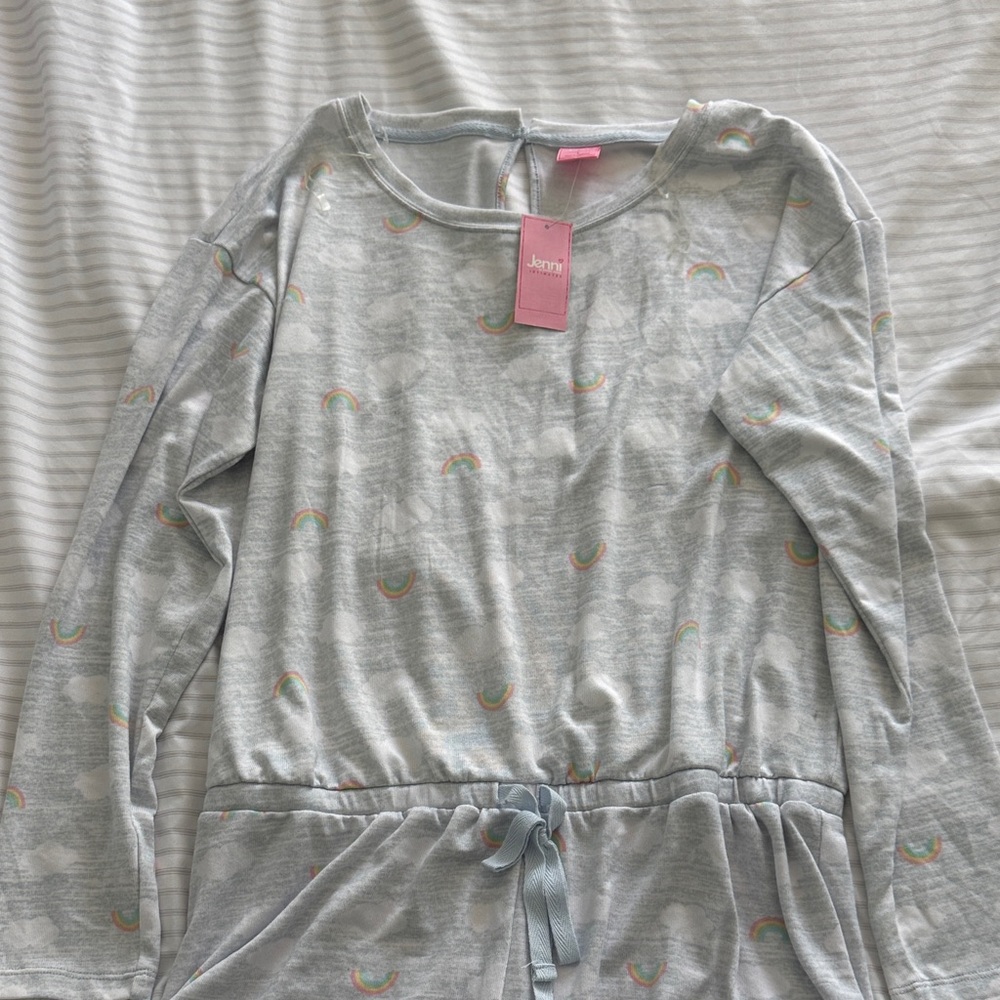 Gray Rainbow Adult Pajamas